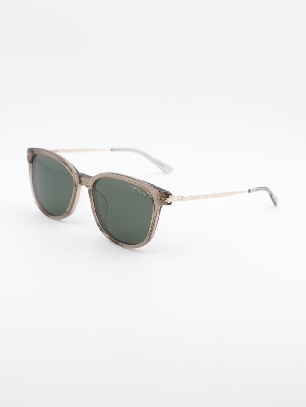 Montblanc MB0304SA 004 Sunglasses Brown Square Frame, Grey Lenses